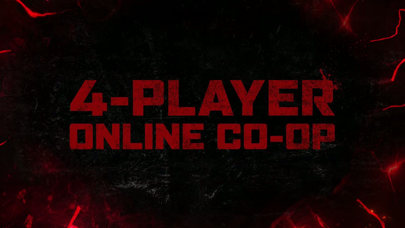 The 4-Player Online Co-Op title card from the Gears of War: E-Day launch trailer.