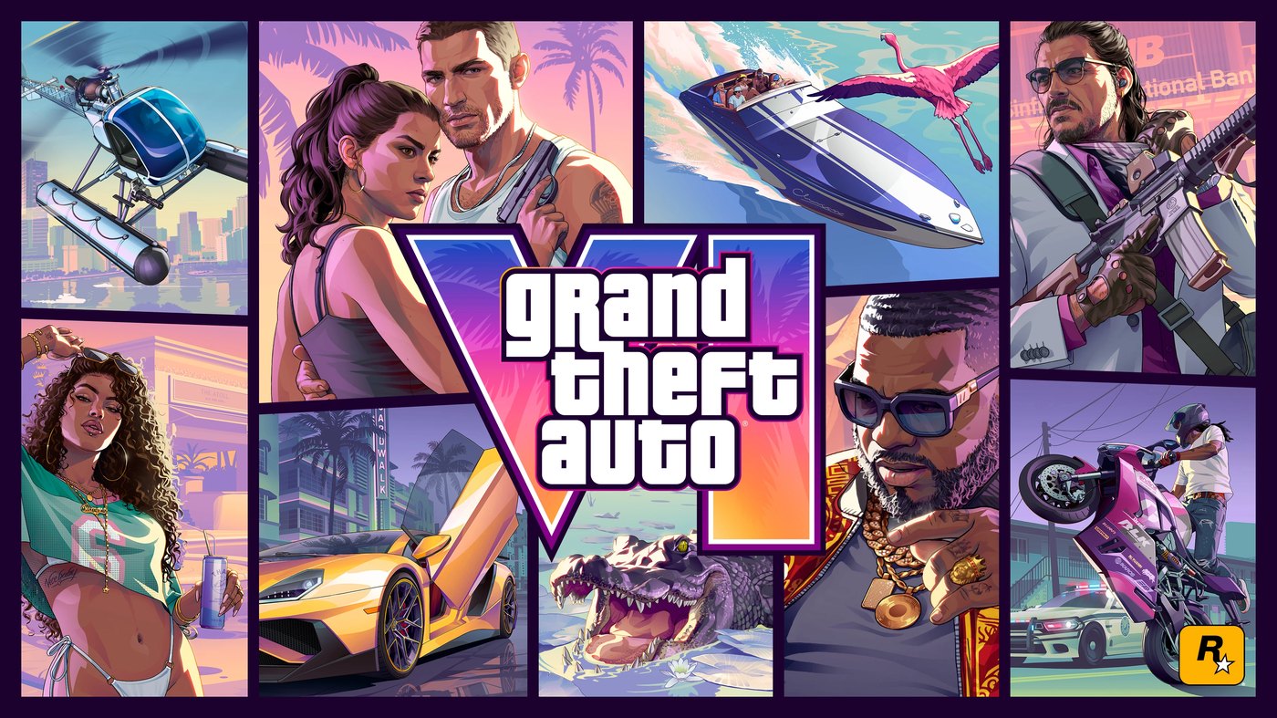 Grand Theft Auto VI official key art collage