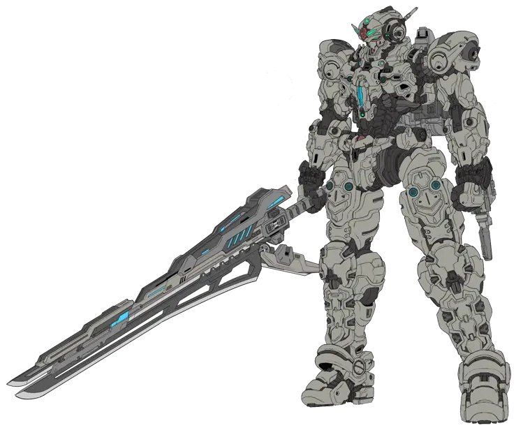 Concept art of the Gundam Helix mobile suit from Gundam Rogue Orbit