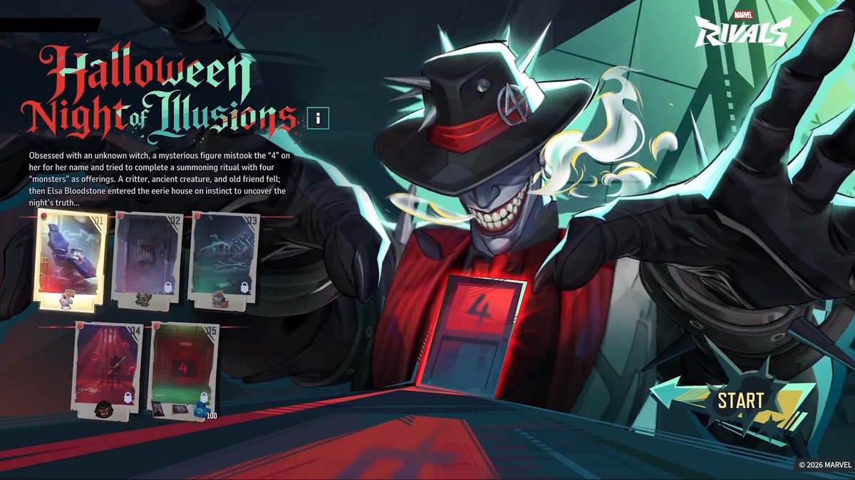 Key art for Marvel Rivals' Halloween: Night of Illusions event