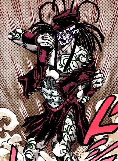 Oyecomova, Steel Ball Run's episode 5 bomb-Stand villain