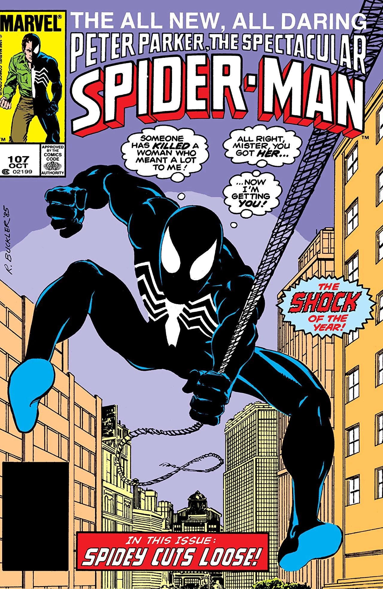 Cover of Peter Parker The Spectacular Spider-Man #107, 1985