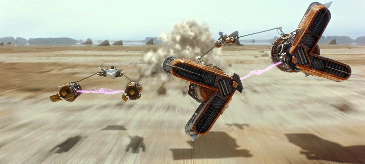 A podrace in the Star Wars galaxy, the sport at the center of Galactic Racer