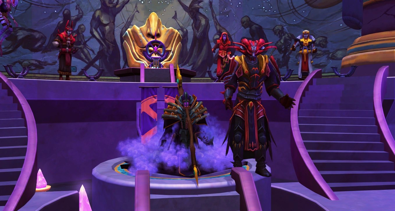Zamorak ascends in a RuneScape cinematic