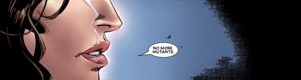 Scarlet Witch casting the no more mutants spell in House of M