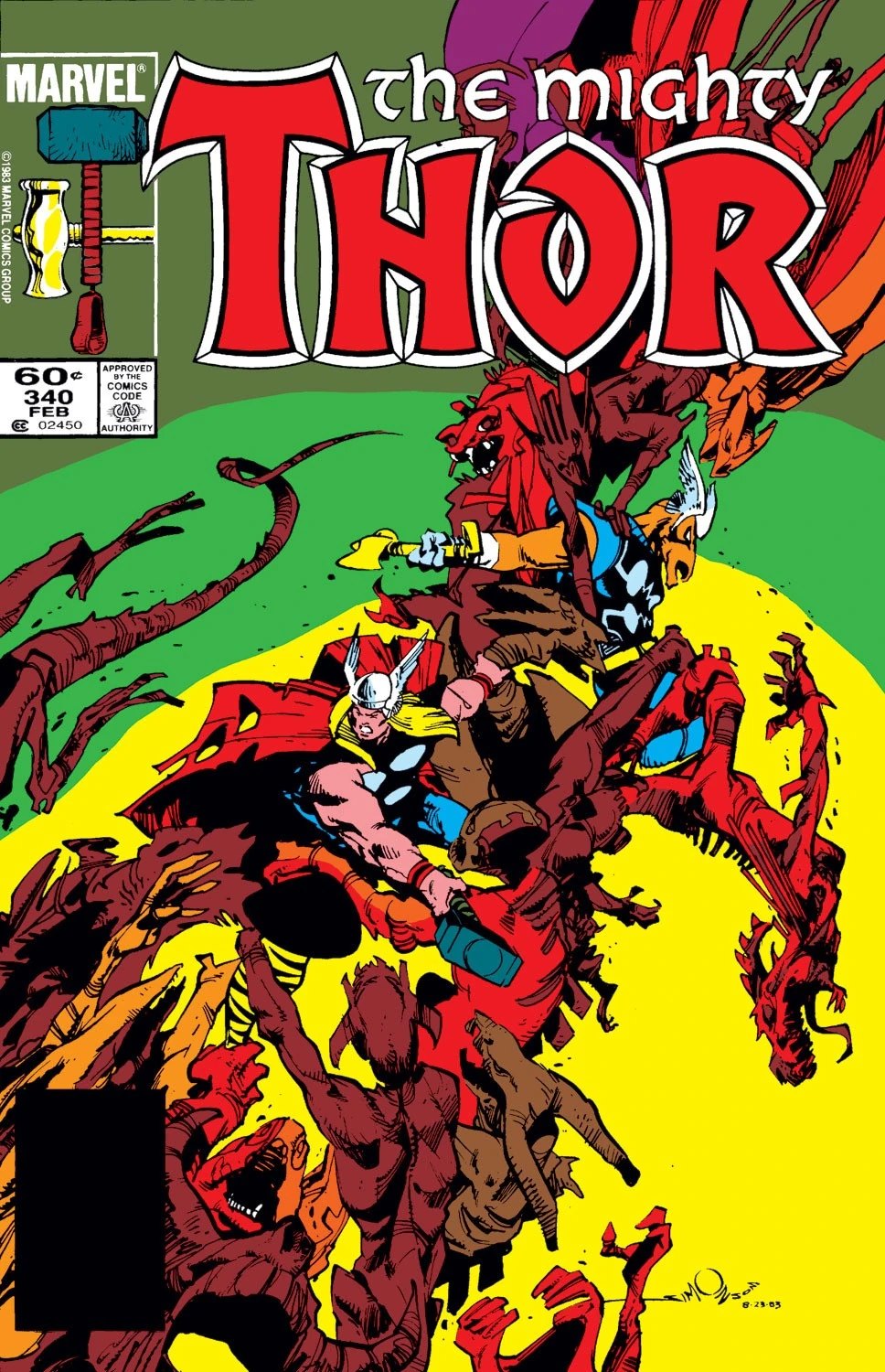 Thor #340 (1984) cover, opening chapter of the Surtur Saga