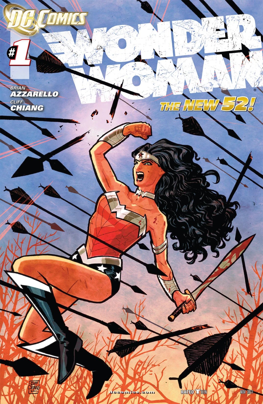 Cover of Wonder Woman vol. 4 #1 by Brian Azzarello and Cliff Chiang
